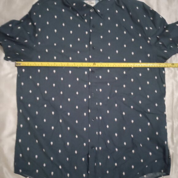 Ben Sherman men's shirt sizeXL blue short sleeves popsicle design work fun boho - Picture 4 of 10
